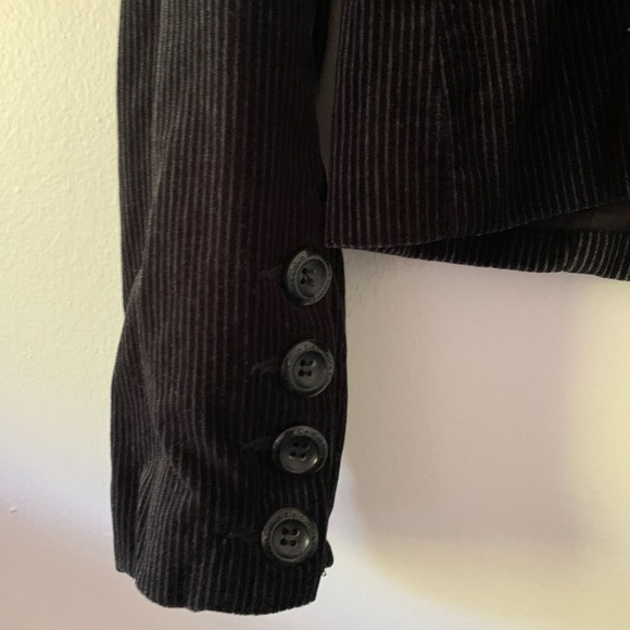 Calvin Klein Jeans Womens Black Corduroy Wide Wale Blazer Jacket Size Small - Picture 6 of 10